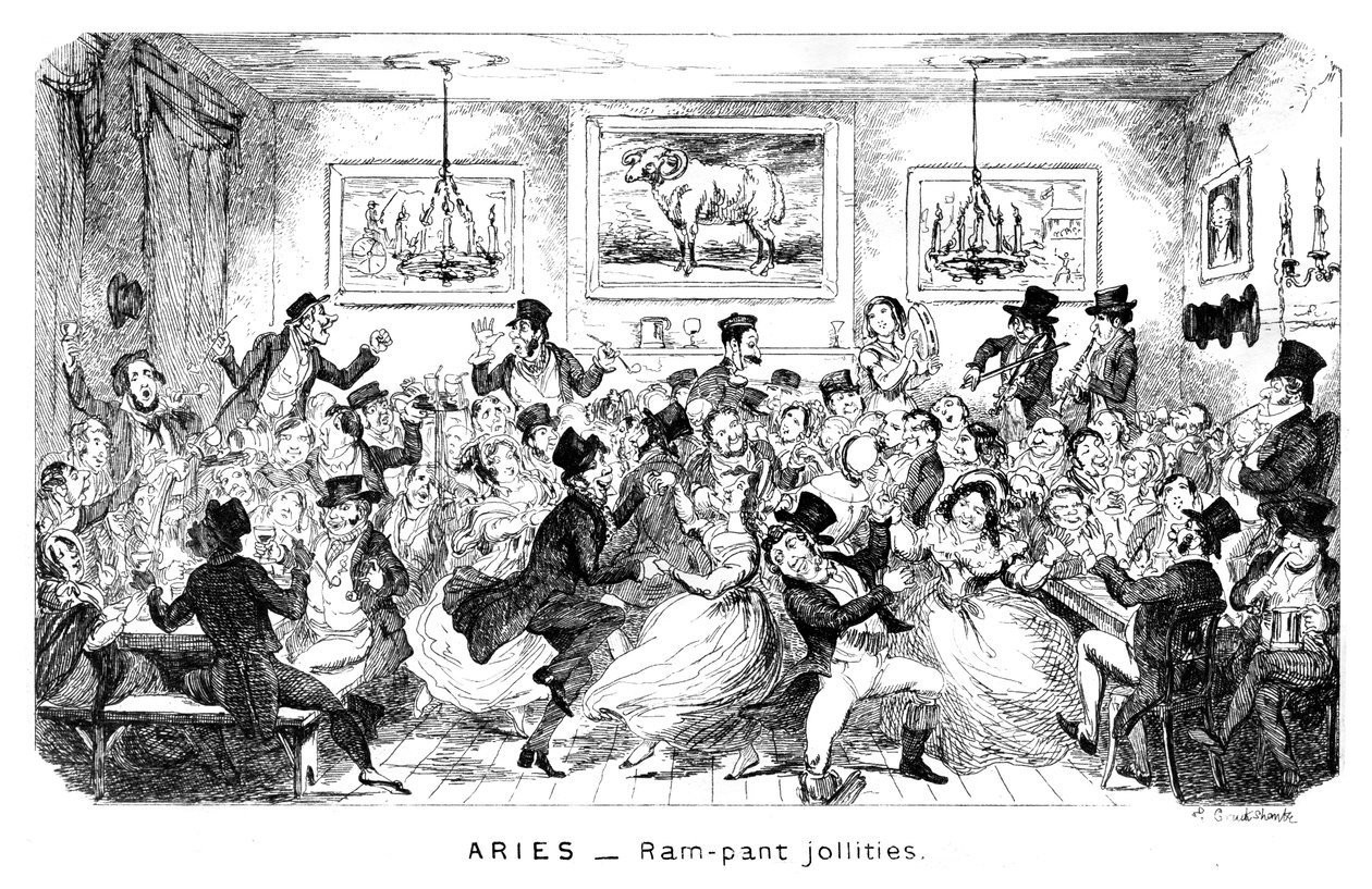 Koç - Ram-pant sevinçleri, 19. yüzyıl. by George Cruikshank