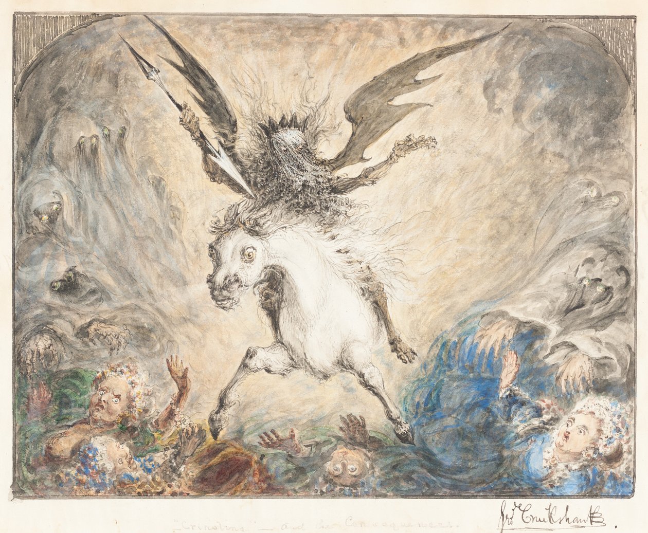 "Crinolina" - ve Sonuçları [rekto] by George Cruikshank