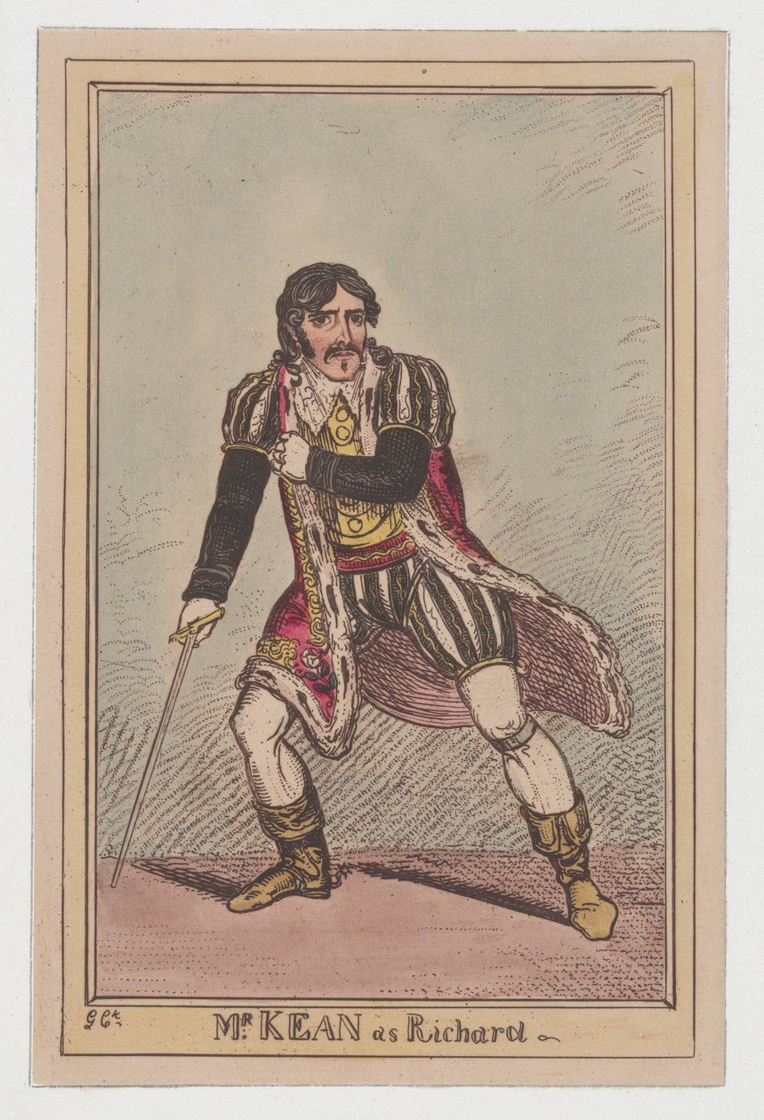Edmund Kean Richard III olarak, yaklaşık. 1814., yaklaşık 1814. by George Cruikshank