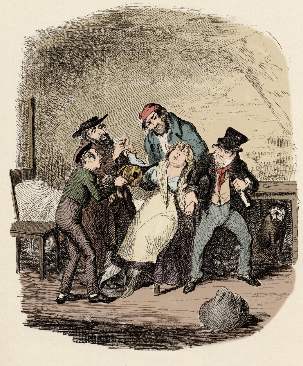 Fagin, Charley Bates, Kikes ve Dawkins Nancy