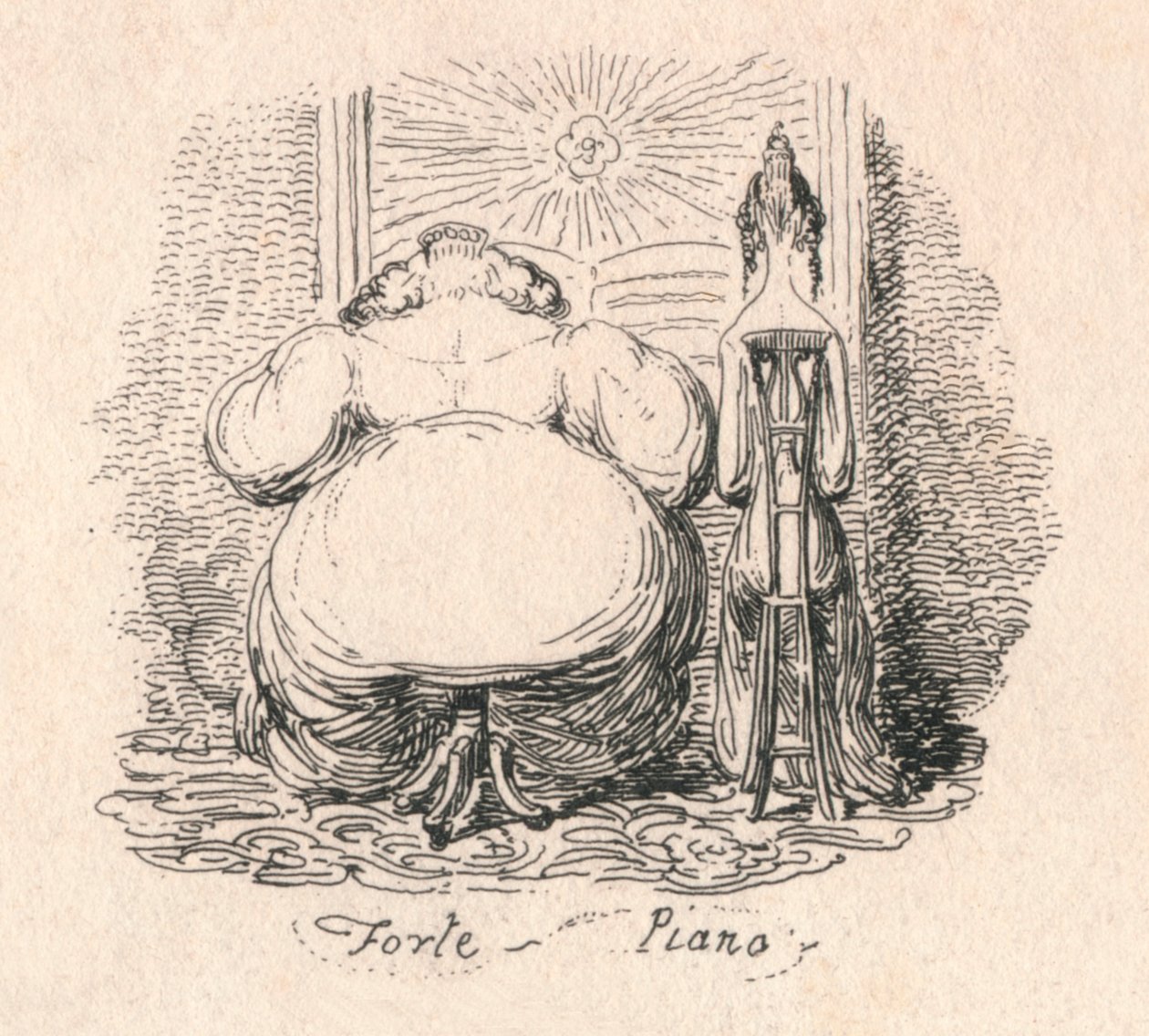Forte Piyano, 1829 by George Cruikshank