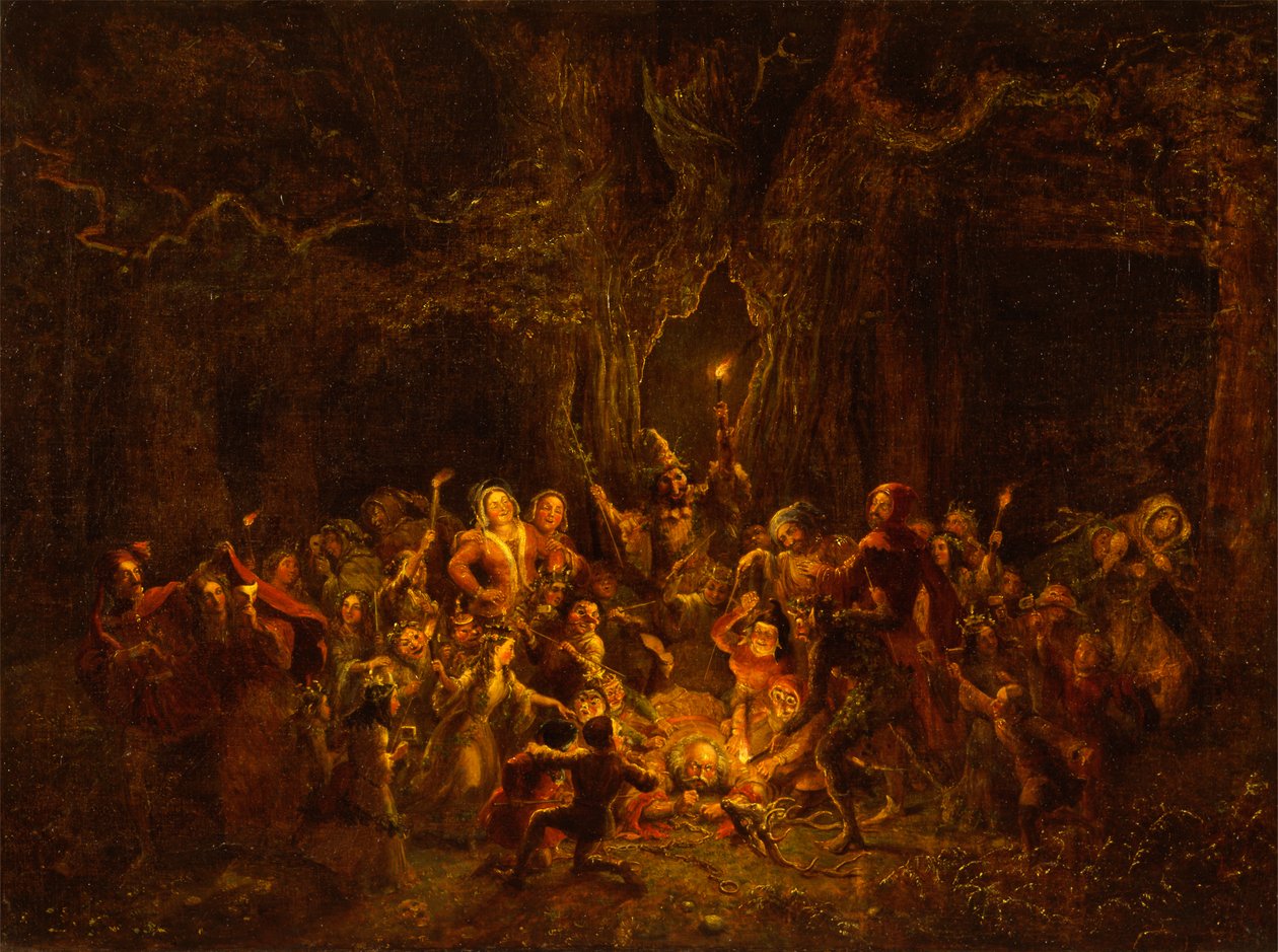 'Windsor'un Şen Kadınları'ndan Herne's Oak, V, v by George Cruikshank