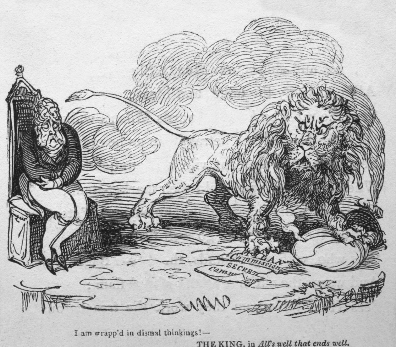 Kasvetli düşüncelere sarıldım!, c1820. by George Cruikshank