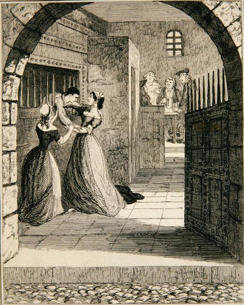 Jack, Newgate Hapishanesindeki mahkûm hücresinden kaçarken, William Harrison Ainsworth