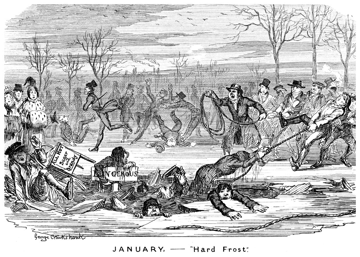 Ocak - Sert Don, 19. yüzyıl. by George Cruikshank