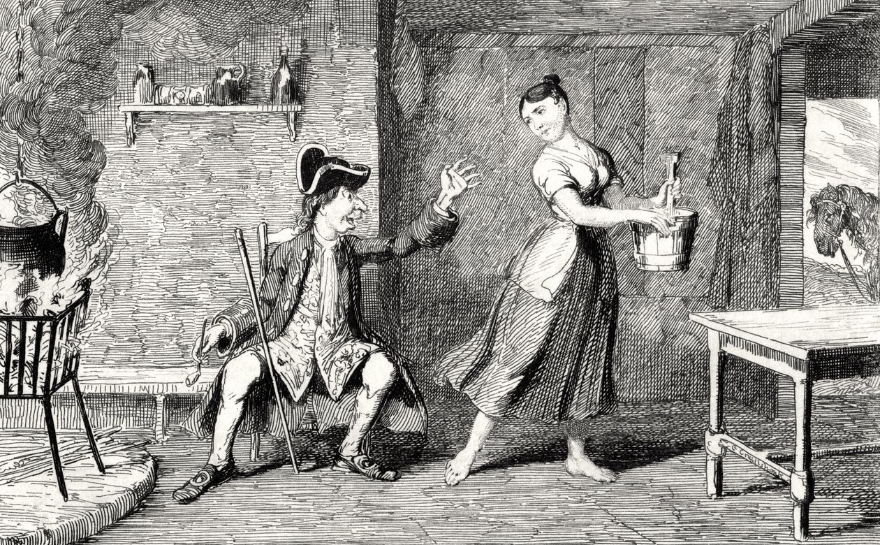 Jeannie Deans, Babasının Kulübesinde, Sir Walter Scott (1771-1832) tarafından 1843