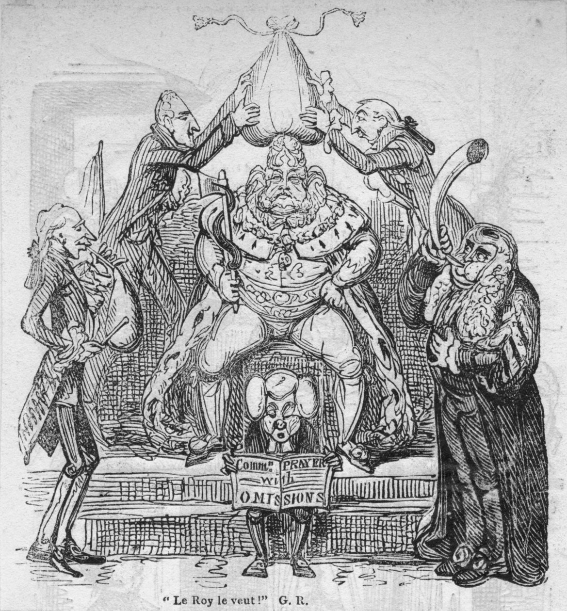 Roy bunu istiyor! G.R., c1820. by George Cruikshank