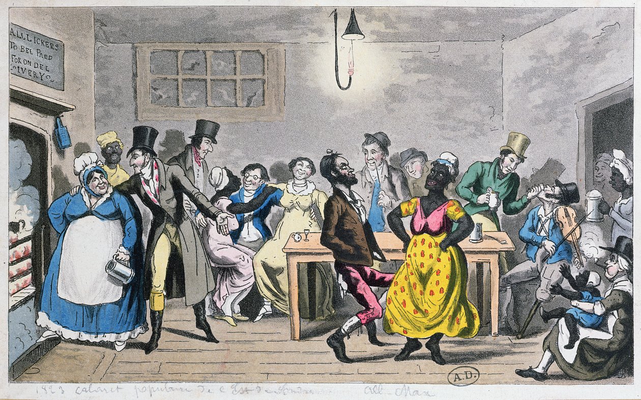 Pierce Egan (1772-1849), 1821 (renkli aquatint) tarafından 
