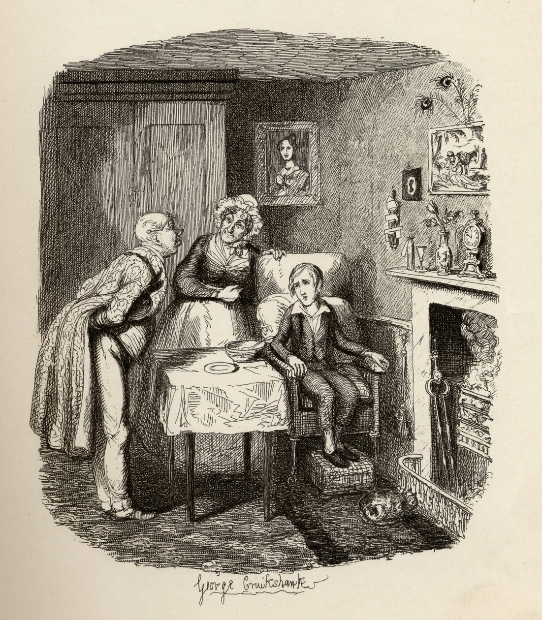 Oliver ateşten iyileşiyor, Charles Dickens (1812-70) tarafından yazılan 