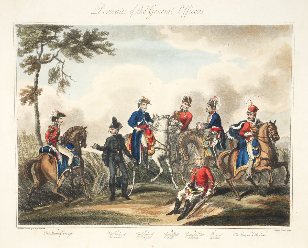 Genel Memurların Portreleri, pub. H. Colburn, engr Rouse, 1816 by George Cruikshank