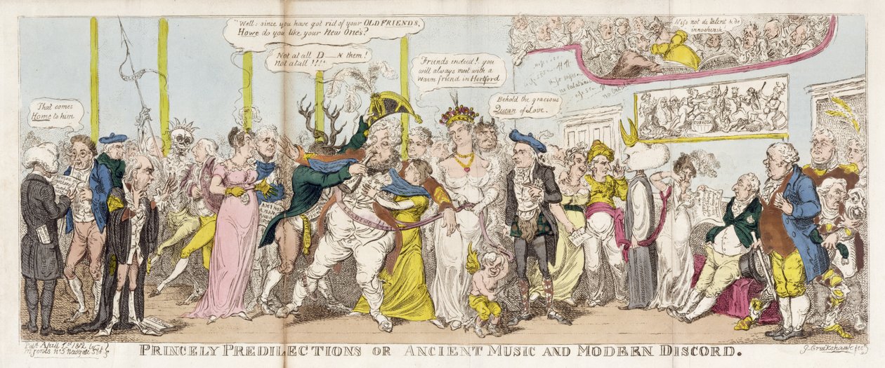 Princely Predilections veya, Antik Müzik ve Modern Uyuşmazlık by George Cruikshank