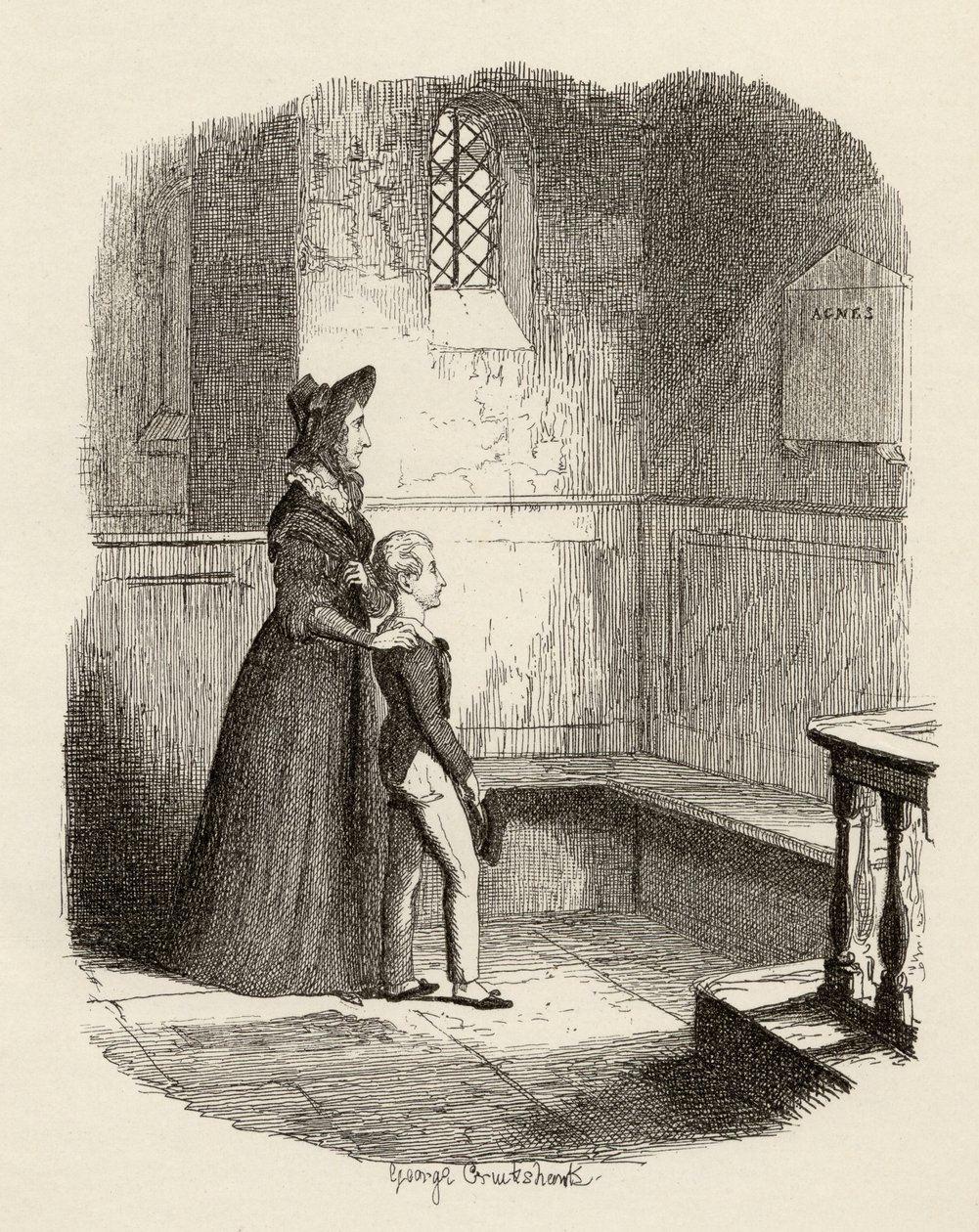 Rose Maylie ve Oliver, Charles Dickens (1812-70) tarafından yazılan 