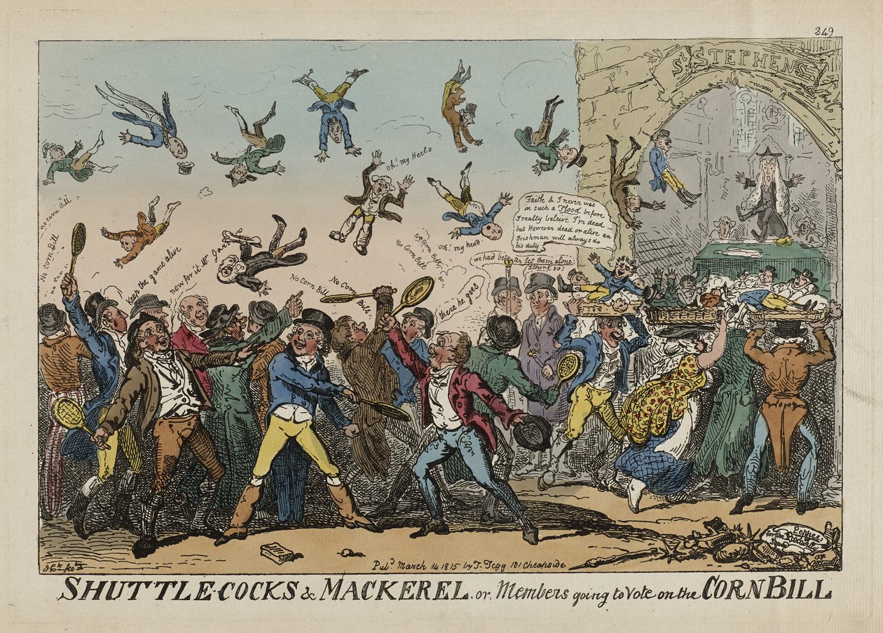 Raketle ve Uskumru veya Mısır Yasa Tasarısına Oy Verecek Üyeler, 14 Mart by George Cruikshank