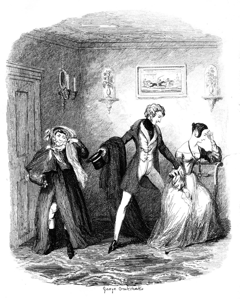 Kaçış, 19. yüzyılın ortaları by George Cruikshank