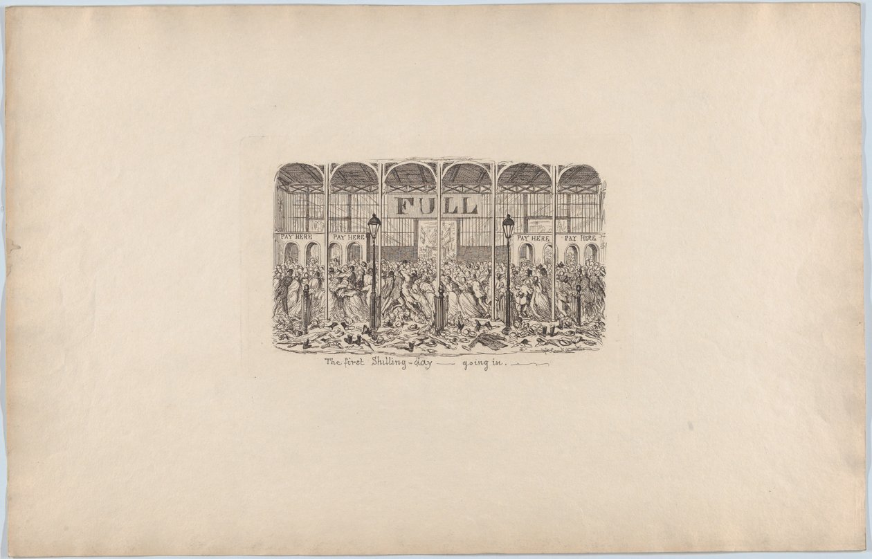 İlk Şilin Gidiş Günü, 1851., 1851. by George Cruikshank