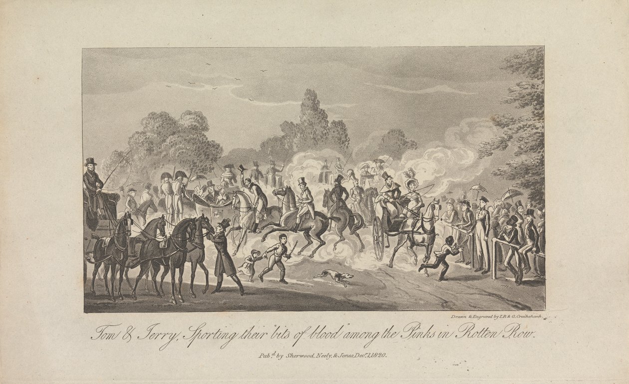 Tom & Jerry, 'kan parçalarını' spor yapıyor... by George Cruikshank