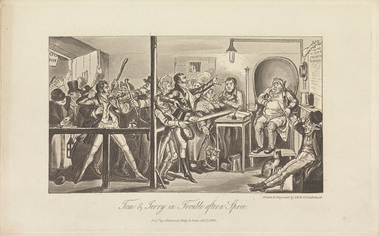 Tom ve Jerry Bir Çılgınlığın Ardından Başları Belada by George Cruikshank