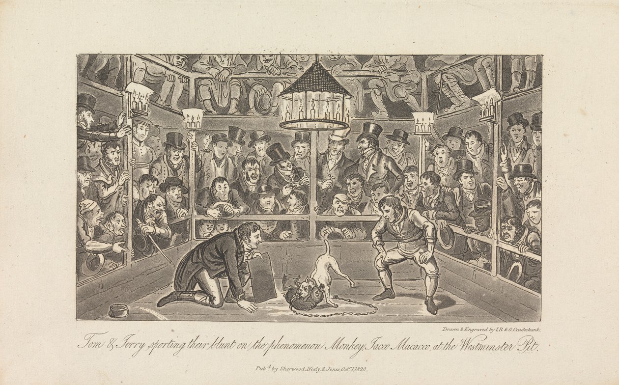 Tom & Jerry küstahlığını sergiliyor... by George Cruikshank