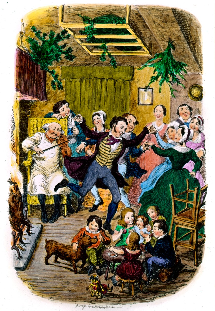 George Cruikshank tarafından Victoria Noel kartı by George Cruikshank