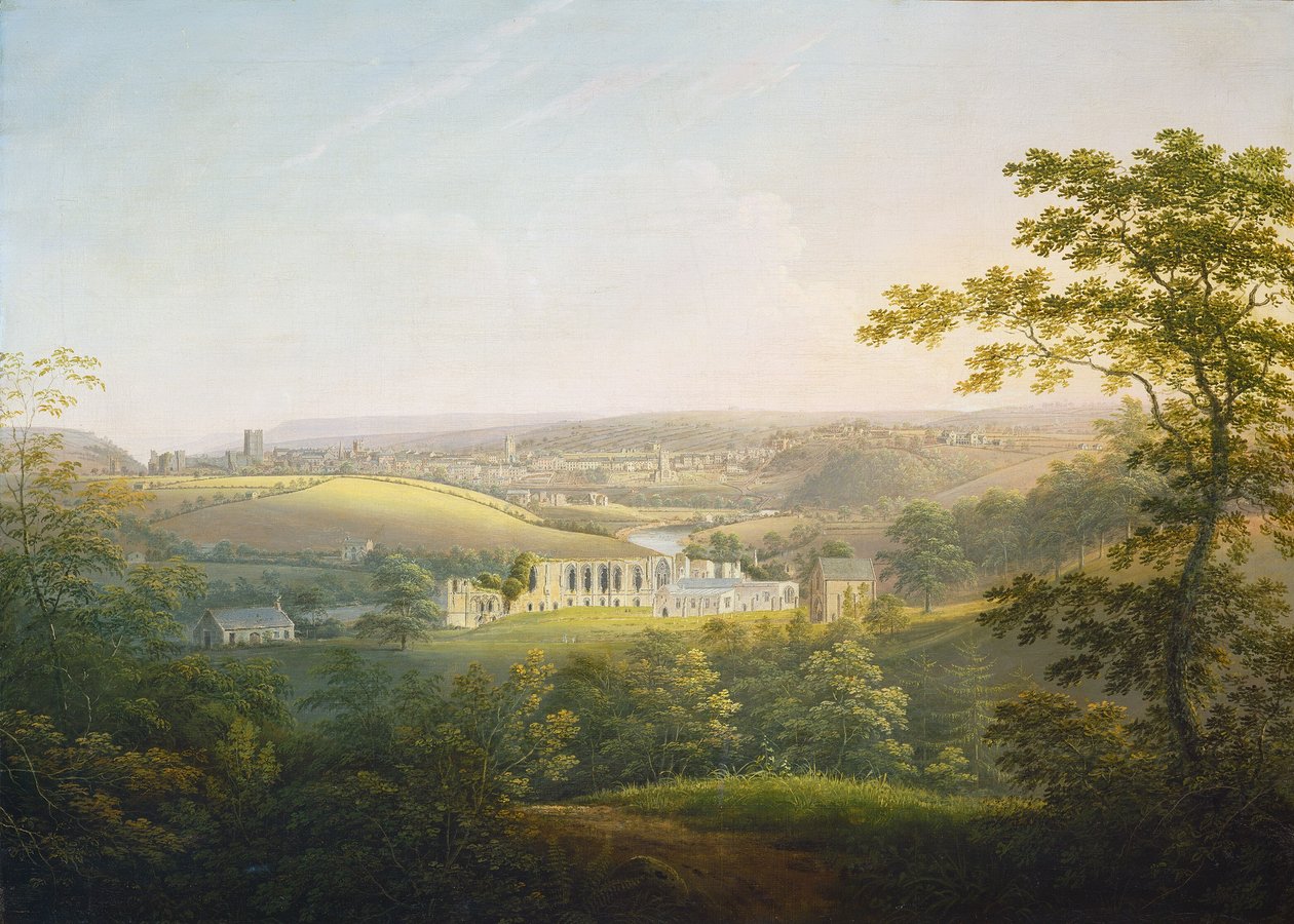 Richmond yakınlarındaki Easby Manastırı by George Cuitt the Younger