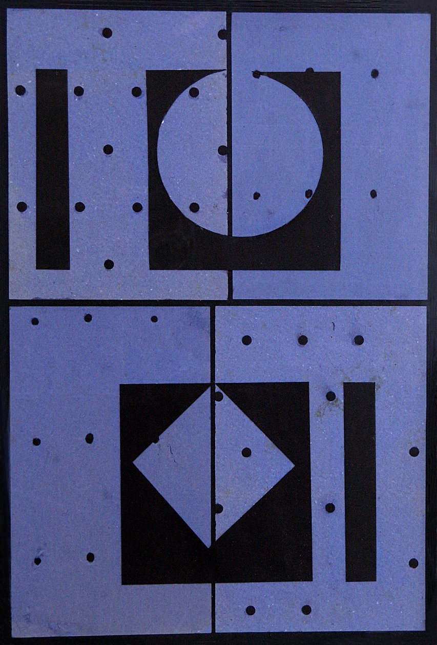 Kolaj, Mavi Mercato, 2004 (kart ve kağıt) by George Dannatt
