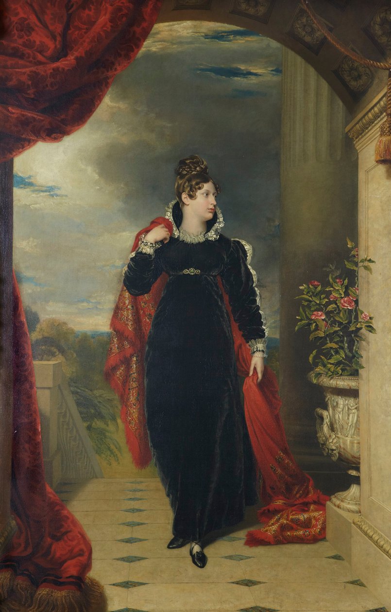 Galler Prensesi Charlotte portresi 1796-1817, yaklaşık 1816. by George Dawe