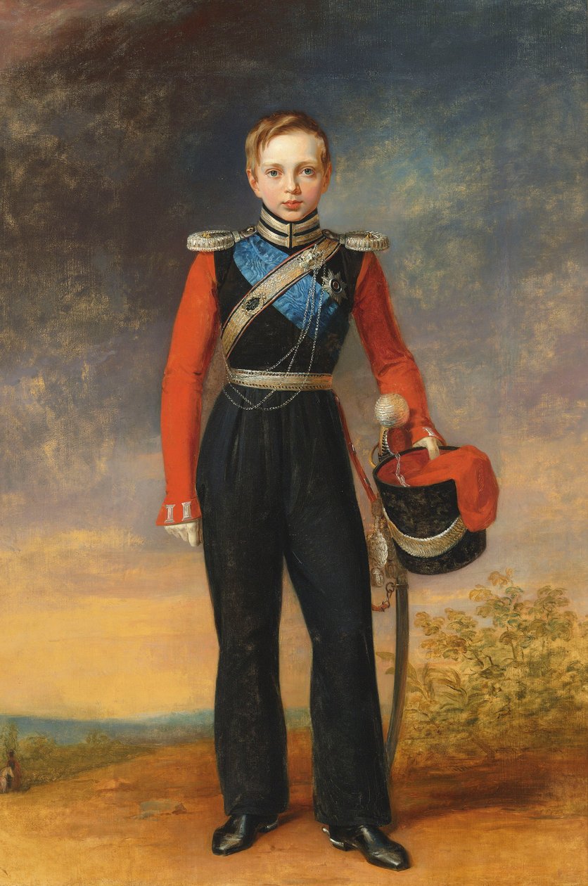 Veliaht Prens Alexander Nikolayevich 1818-1881 portresi. by George Dawe