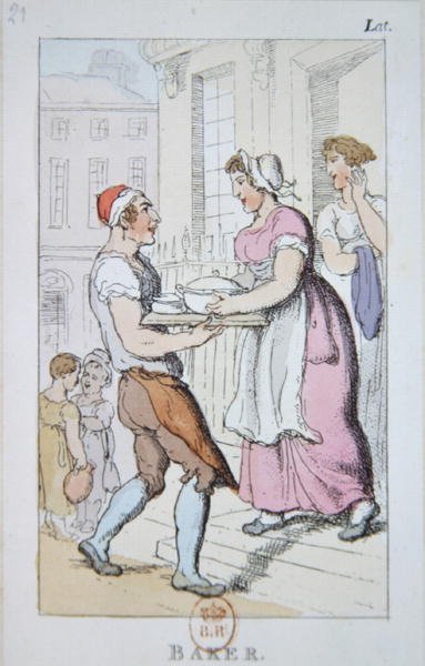 Fırıncı (renkli gravür) by George Derville Rowlandson