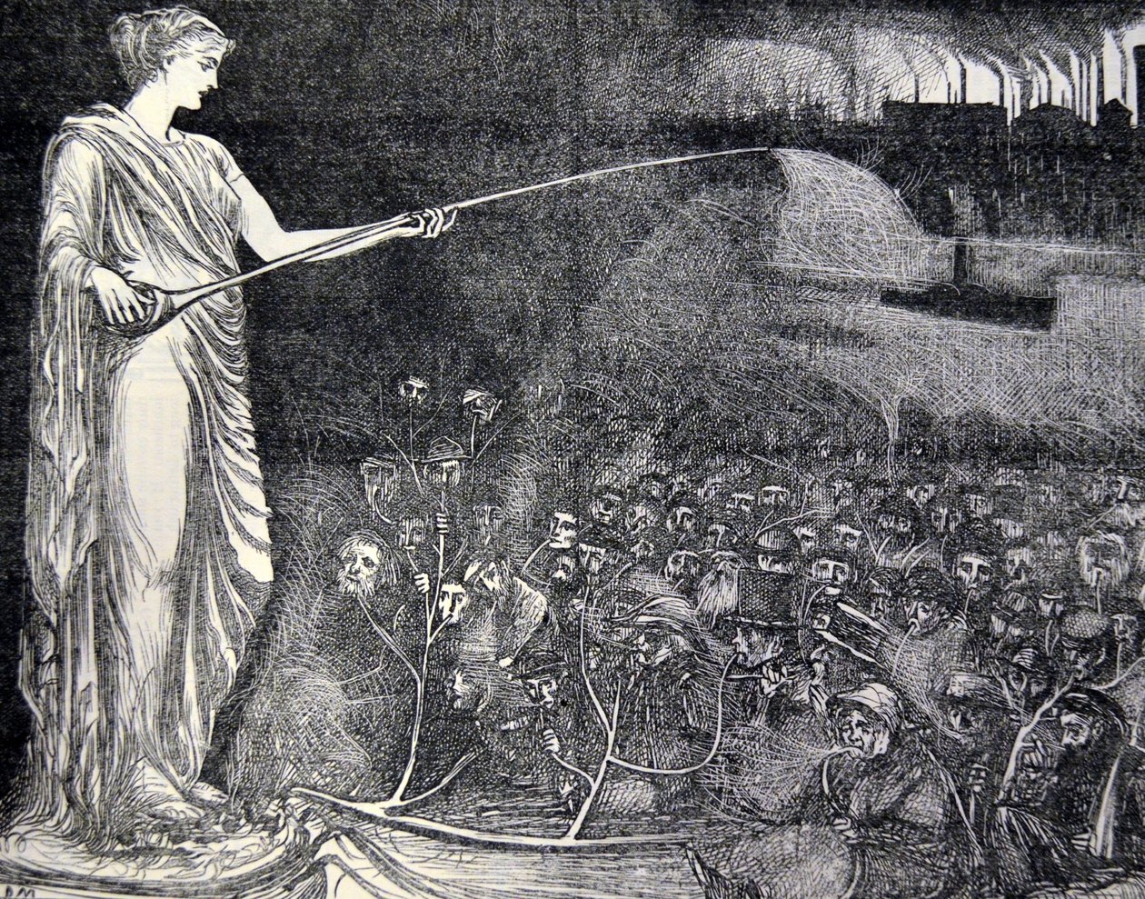 Yoksullar için bir teselli olarak görülen tütün, 1869 by George du Maurier