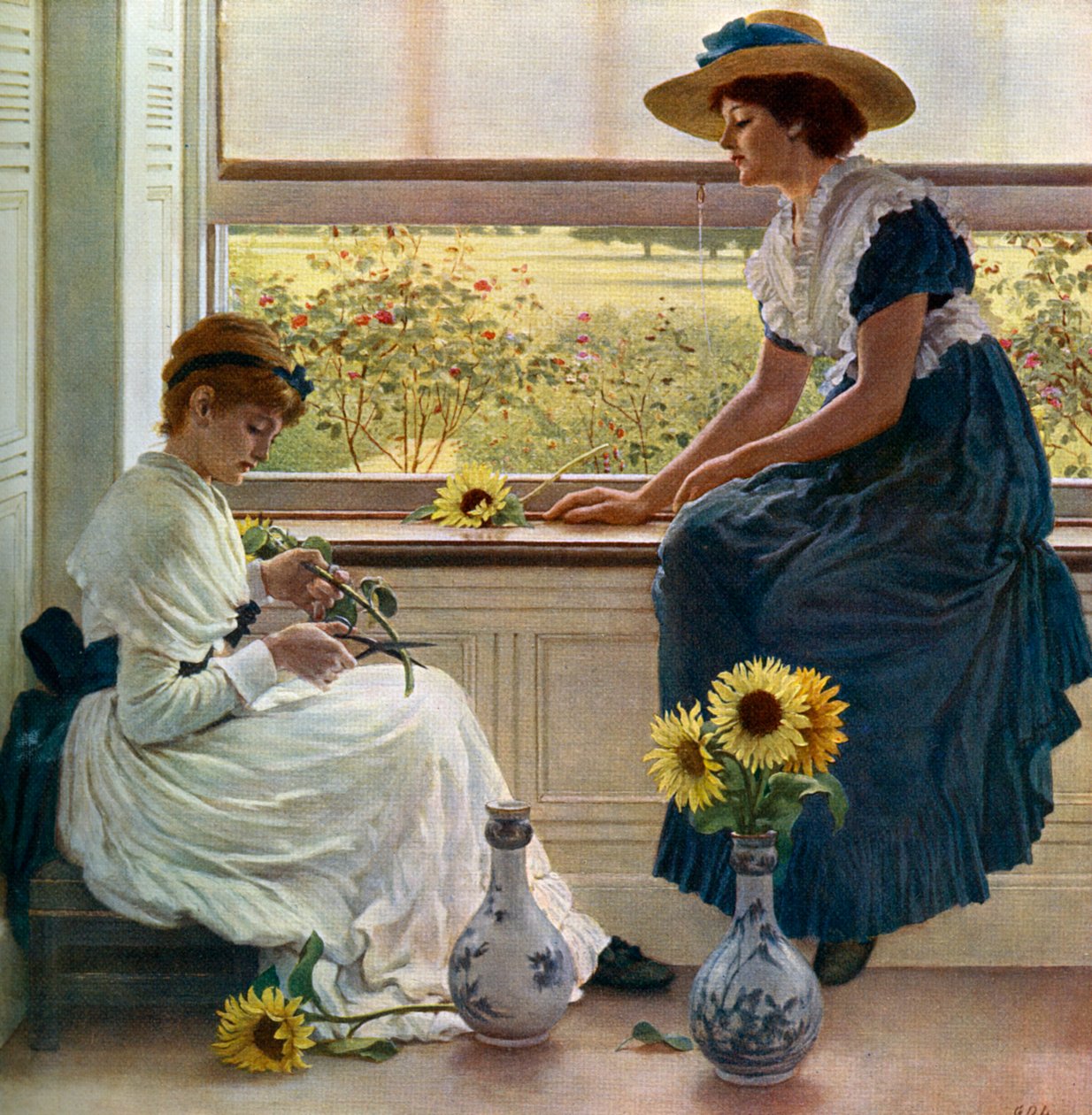 Güneş ve Ay Çiçekleri, 1890, 1912. by George Dunlop Leslie