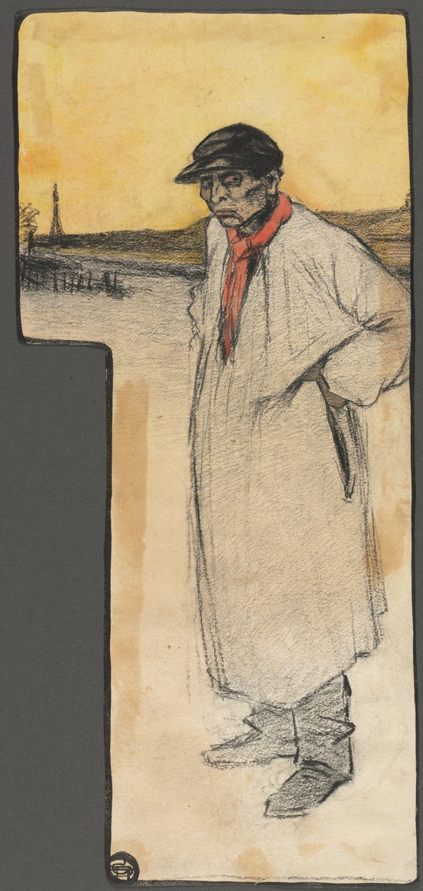 Bir Kitap İllüstrasyonu için Tasarım, Ayakta Erkek Figürü by George Dupuis