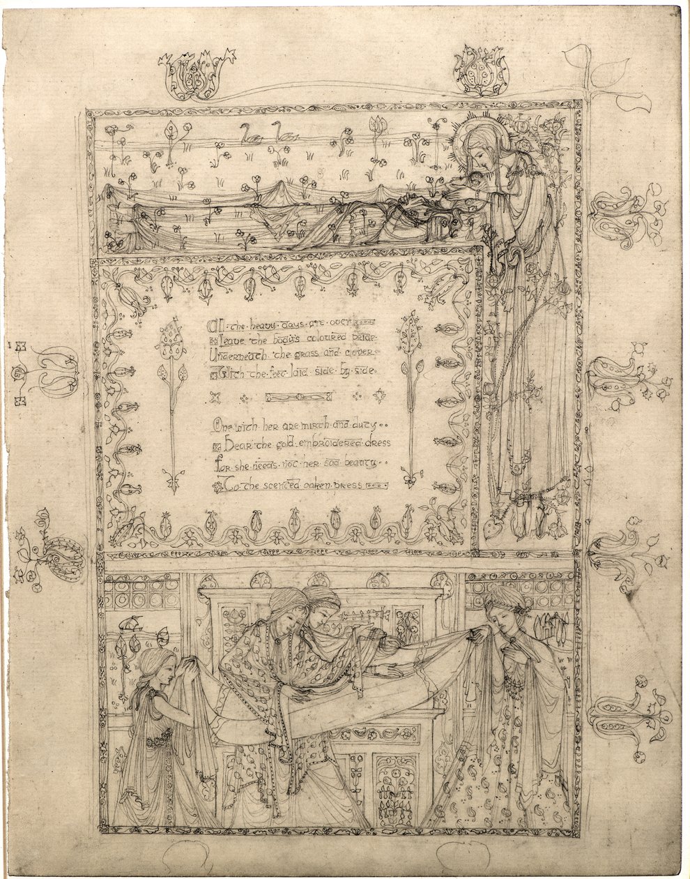 "Kutsanmış Bir Ruhun Rüyası" için Tezhip Çalışması by George Dutch Davidson