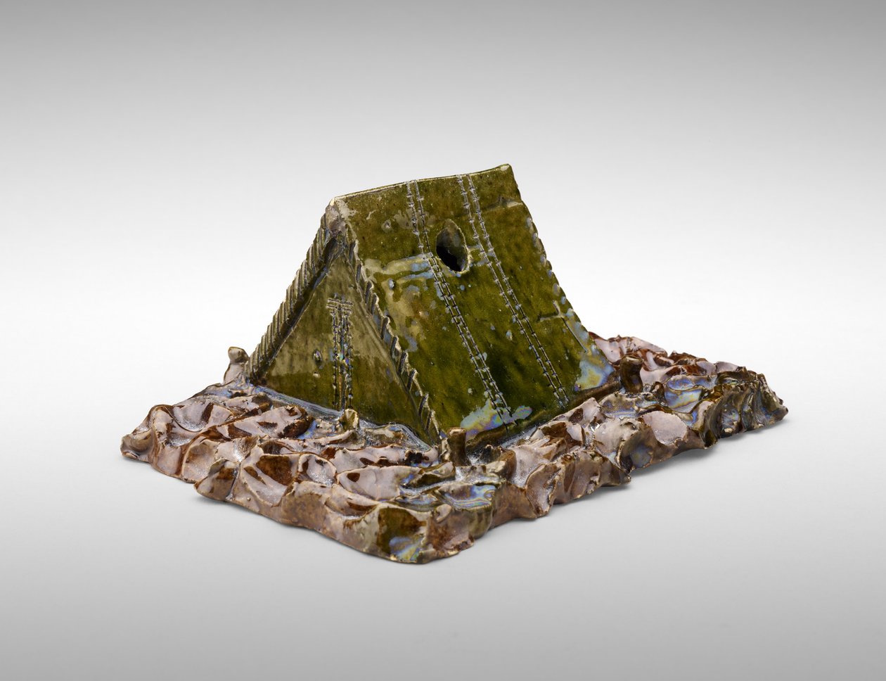 Ev-Çadır Inkwell, c. 1900 (toprak çanak çömlek) by George E. Ohr