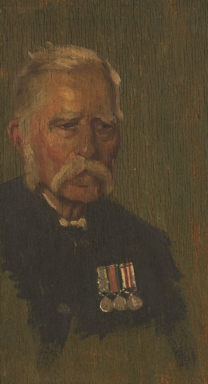 P. Sayfasının Portresi, 4., c. 1920 (panelde yağ) by George Edmund Butler