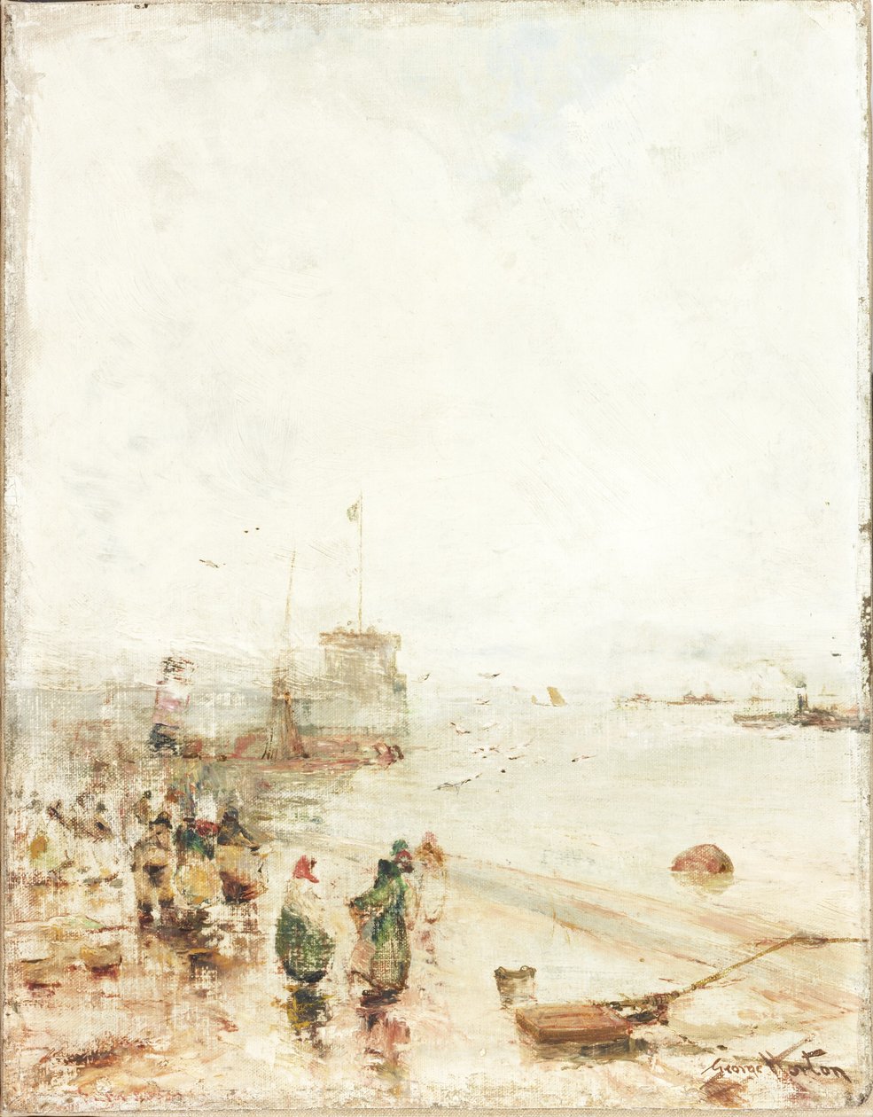 North Shields Balık Rıhtımı (tuval üzerine yağlı boya) by George Edward Horton