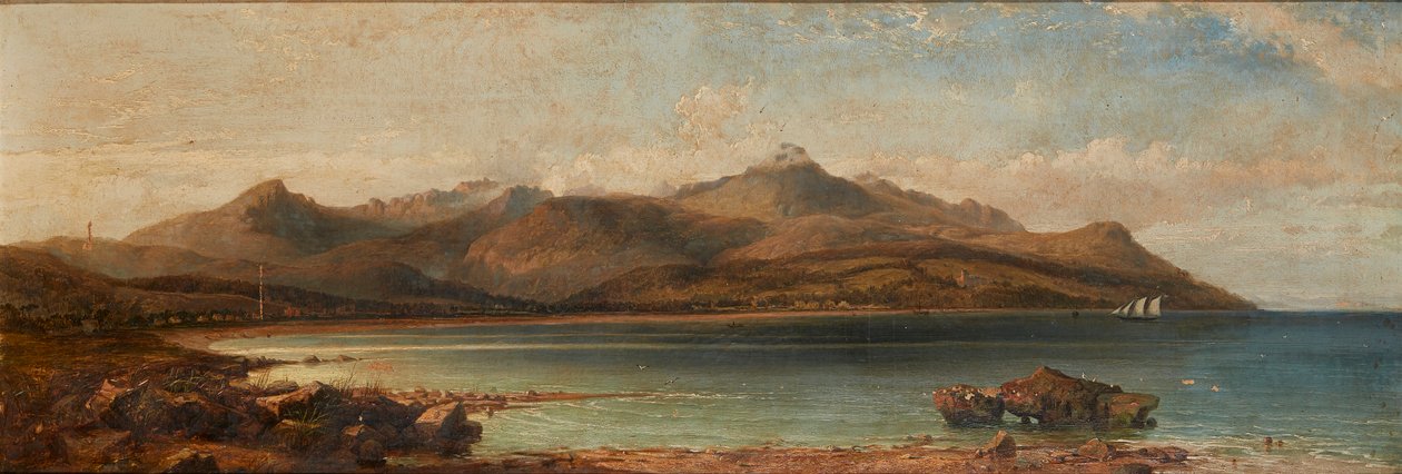 Brodick Körfezi, Arran Adası (tuval üzerine yağlı boya) by George Edwards Hering