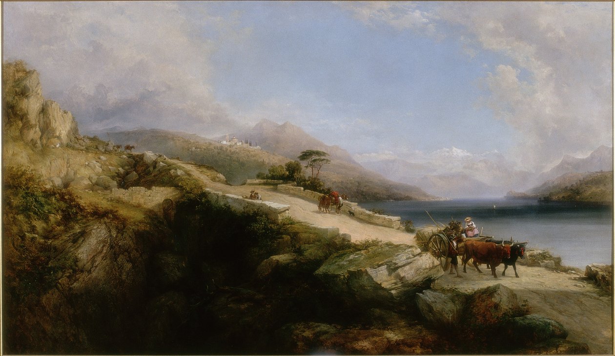 Arona yakınlarında, Maggiore Gölü by George Edwards Hering