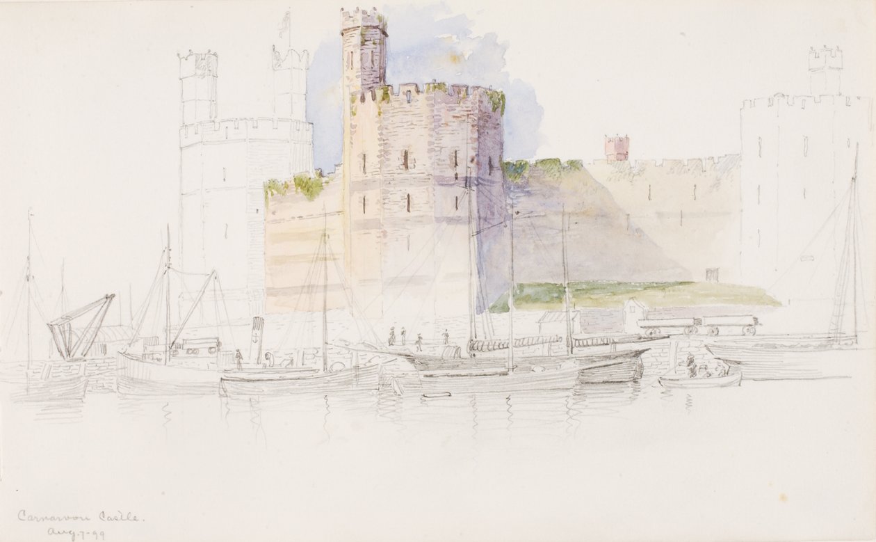 Caernarvon Kalesi, 1899. by George Elbert Burr