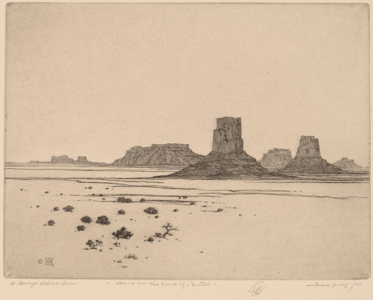 Buttes Ülkesinde Şafak by George Elbert Burr