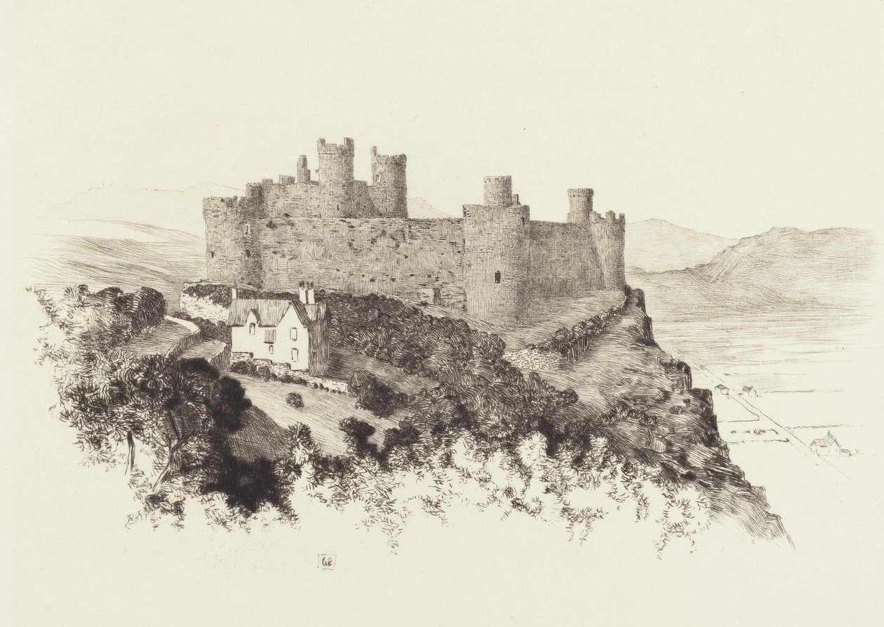 Harlech Kalesi, Galler by George Elbert Burr
