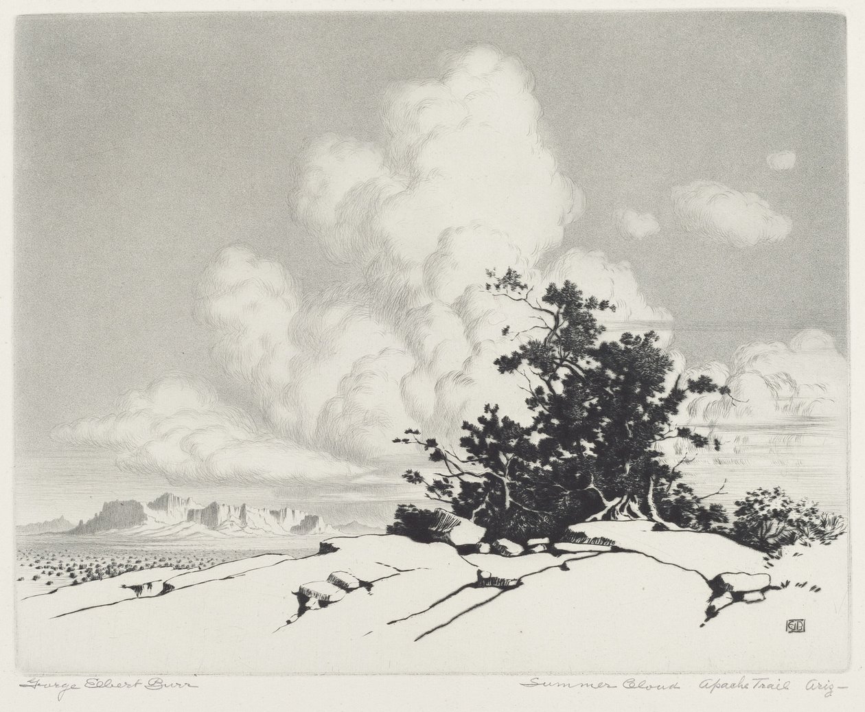Yaz Bulutu, Apache Yolu, Arizona by George Elbert Burr