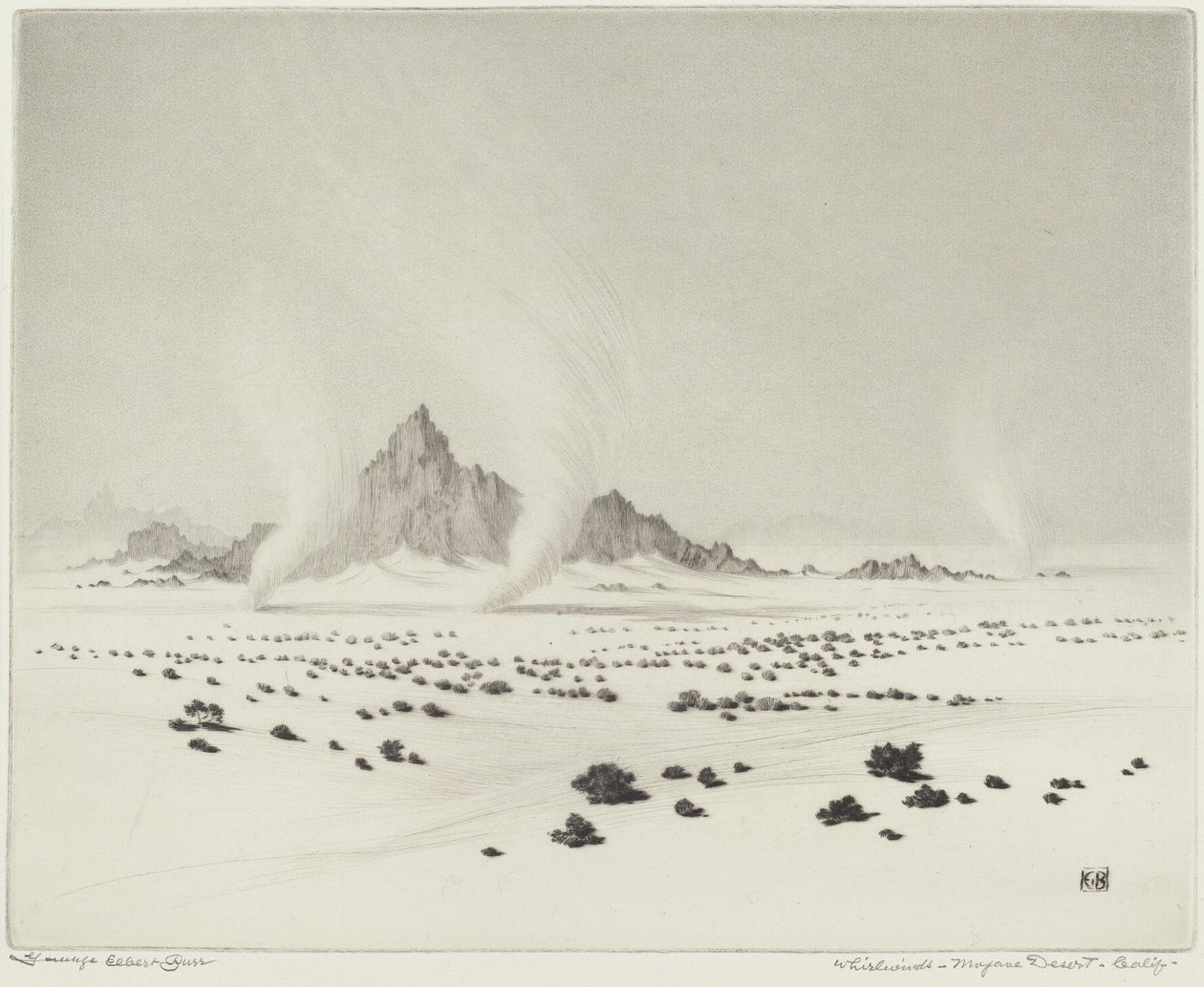 Kasırgalar, Mojave Çölü, Kaliforniya (no.3) by George Elbert Burr