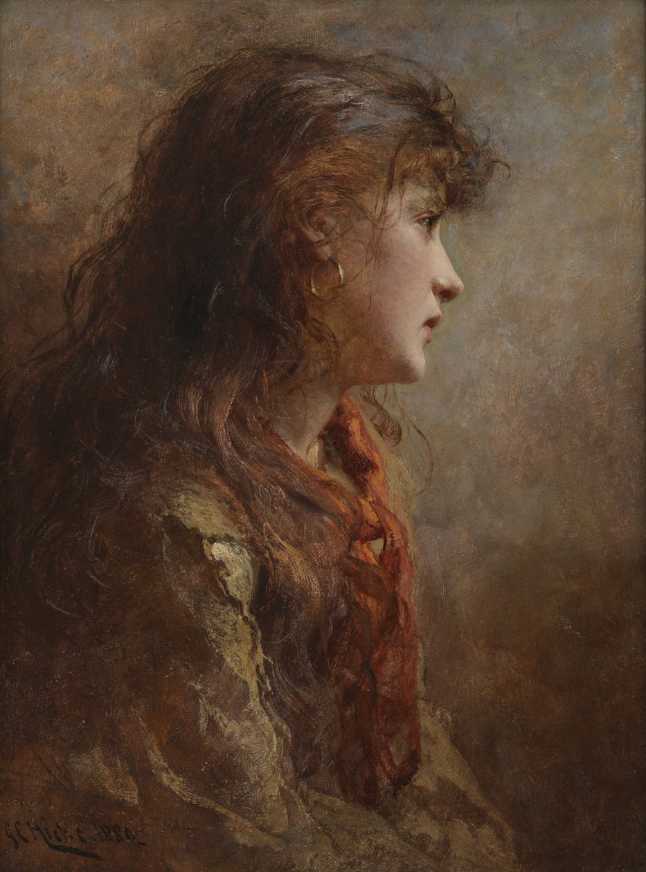 Bir Çingene Kızı, 1880 by George Elgar Hicks
