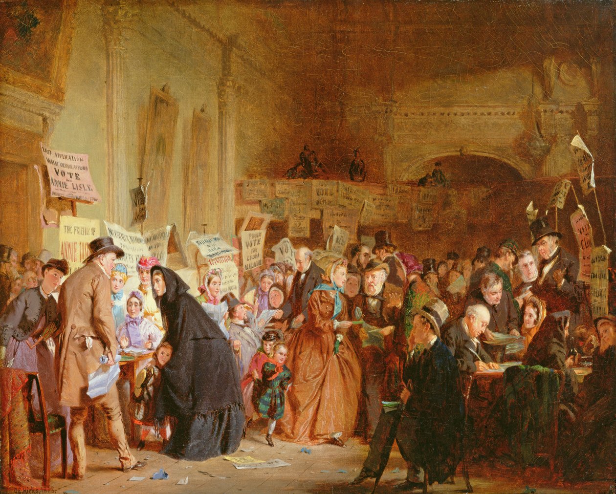 Londra Tavernasında Bir Bebek Yetim Seçimi, 1865 by George Elgar Hicks