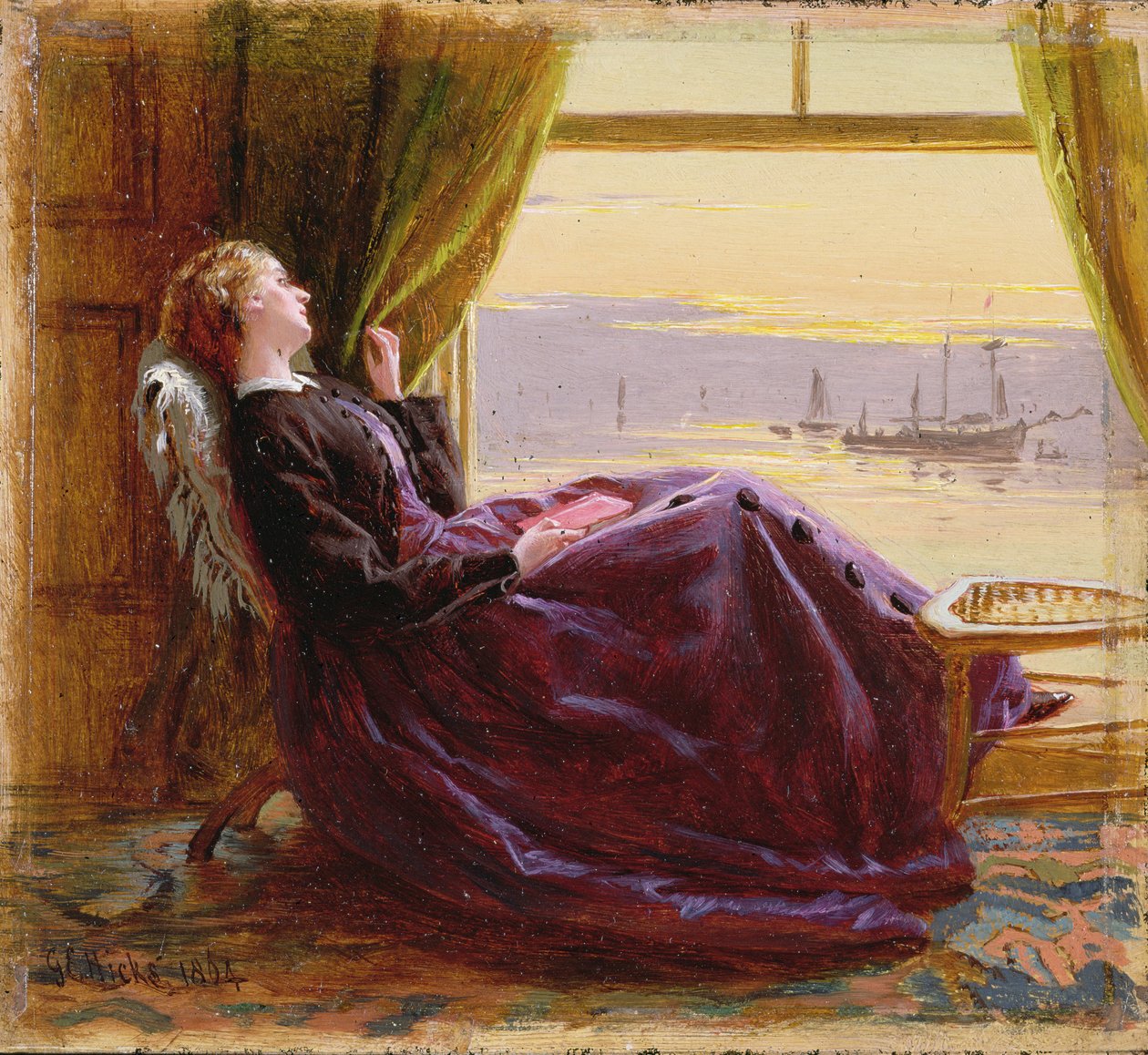 Akşam Saati - Çalışma, 1864 by George Elgar Hicks