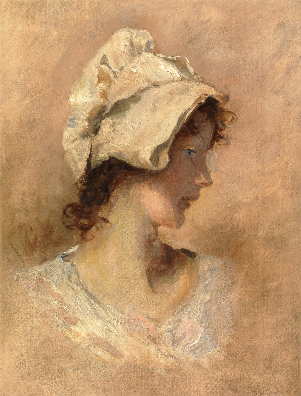 Bir Kadının Başı by George Elgar Hicks