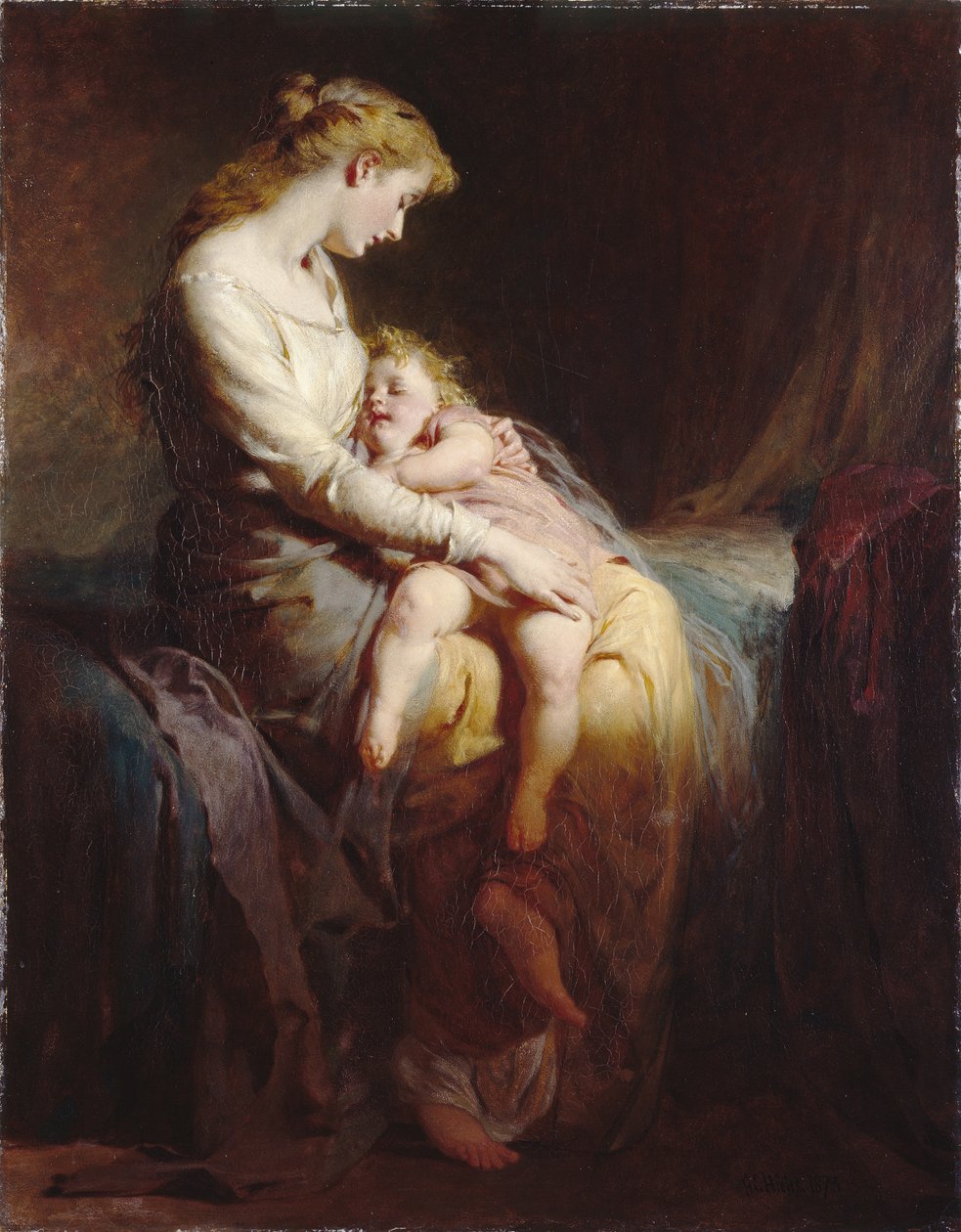 Anne ve Çocuk by George Elgar Hicks
