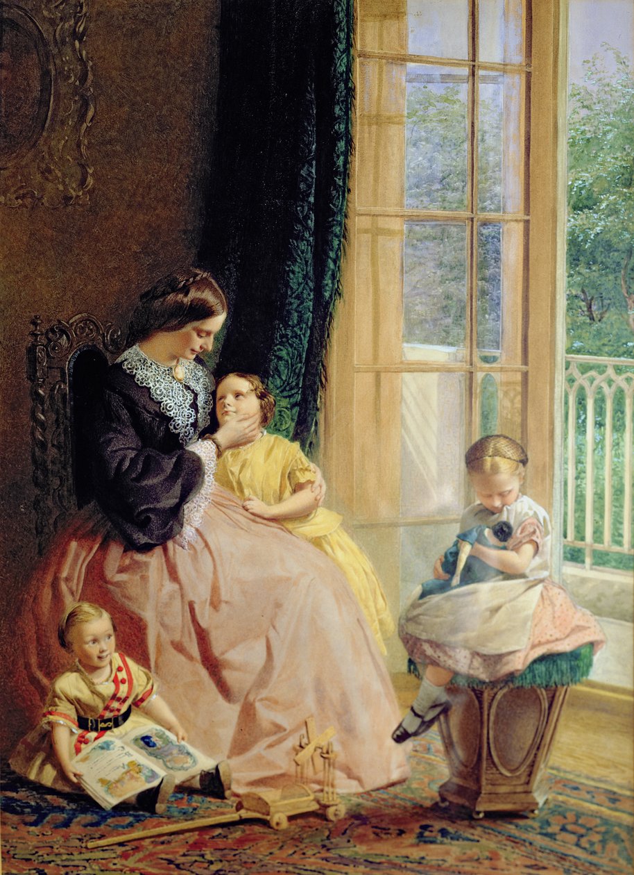 Bayan Hicks, Mary, Rosa ve Elgar by George Elgar Hicks