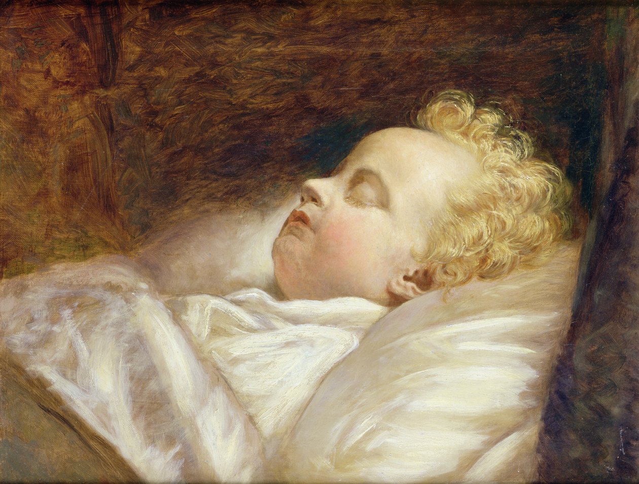 Genç Frederick Uykuda Sonunda c.1855 by George Elgar Hicks