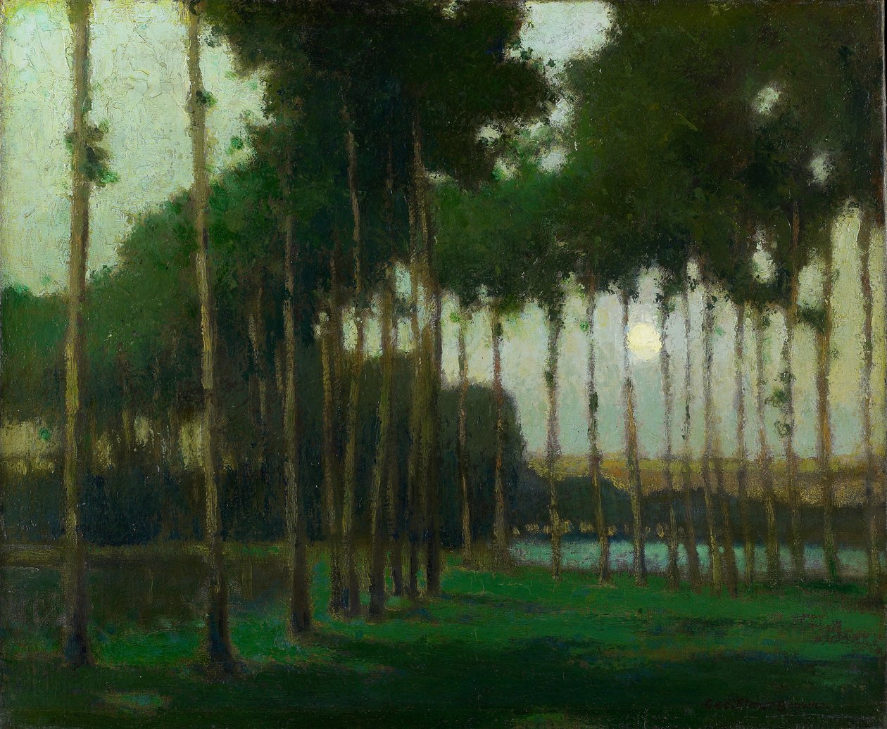 Ay Işığı Manzarası (tuval üzerine yağlı boya) by George Elmer Browne